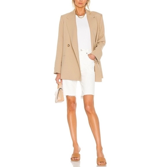 Agolde 90’s white button fly jeans shorts 37355 - Picture 10 of 13